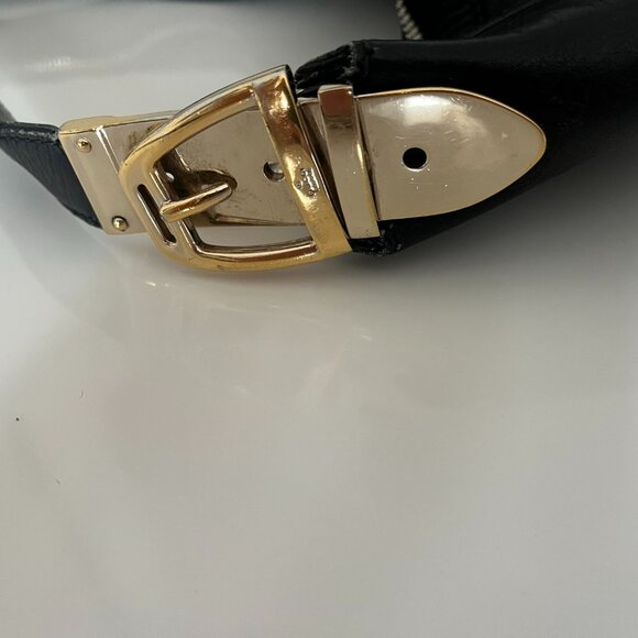 GUCCI - VINTAGE CRESCENT SHOULDER BAG - HOBO HORSBIT - EMBOSSED LEATHER - Picture 7 of 7